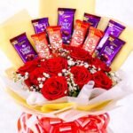Sweet Romance – Roses & Chocolate Bouquet - Image 2