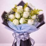 Ivory Grace – White Rose Bouquet - Image 2